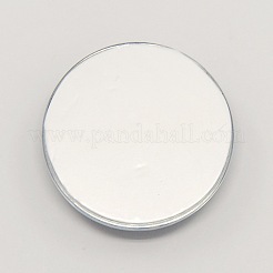 青と​​白の花​​の印刷されたガラスカボション  半円/ドーム  スチールブルー  10x4mm&nbsp;GGLA-A002-10mm-XX