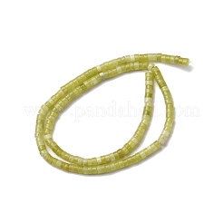 天然石レモンジェイド翡翠ビーズ連売り  ディスク  ヒシビーズ  4x2~2.5mm  穴：1mm  約170個/連  15.35''（39センチメートル）&nbsp;G-H230-89
