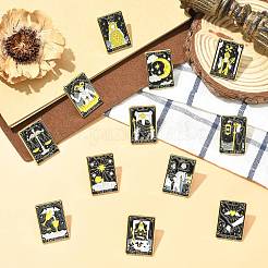 12Pcs Tarot Card Enamel Pins&nbsp;JEWB-CJZ0001-01G