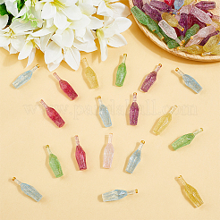 60Pcs 6 Colors Dummy Bottle Transparent Resin Cabochon&nbsp;RESI-SC0036-42