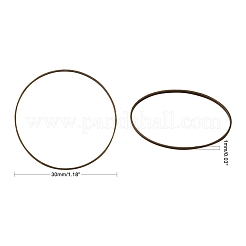 真鍮製フレームコネクター  ニッケルフリー  アンティークブロンズ  30x0.7~1mm&nbsp;X-EC18730mm-NFAB