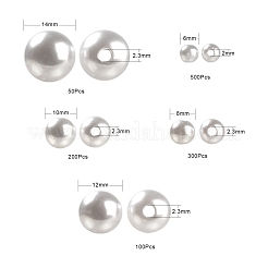 1150Pcs 5 Style ABS Plastic Imitation Pearl Beads&nbsp;KY-LS0001-20