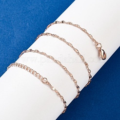 Brass Link Chain Necklaces for Women&nbsp;NJEW-D302-46RG