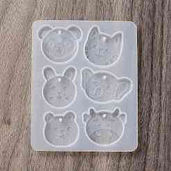Rabbit/Dragon/Cat Pendant DIY Silhouette Silicone Mold&nbsp;X1-DIY-K073-09B