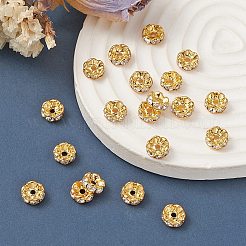 Brass Rhinestone Spacer Beads&nbsp;RB-YW0001-05D-01G