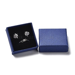 厚紙のジュエリーセットボックス  内部のスポンジ  正方形  ブルー  5.05~5.1x5.1x1.67cm&nbsp;CBOX-C016-01A-02