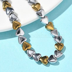 Heart Non-magnetic Synthetic Hematite Link Chain Bracelets for Women&nbsp;BJEW-Z148-07P-02