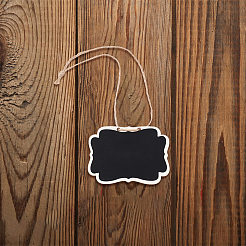 24Pcs 2 Styles Blank Wooden Mini Chalkboard Signs&nbsp;AJEW-NB0008-89