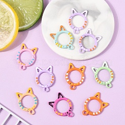 10Pcs Spray Painted Alloy Spring Gate Rings&nbsp;FIND-YW0008-31