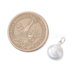 Natural Baroque Keshi Pearl Pendants&nbsp;PALLOY-JF04917