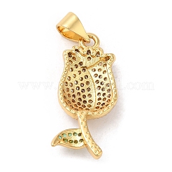 Rack Plating Brass Cubic Zirconia Pendants&nbsp;KK-D026-33G