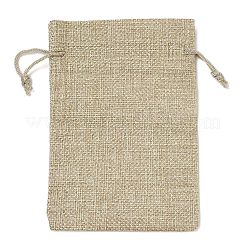 Christmas Printed Burlap Packing Pouches Drawstring Bags&nbsp;ABAG-Q053-02A-06