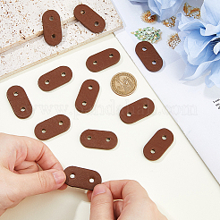 50Pcs Oval PU Leather Slider Buckle&nbsp;FIND-HS0001-84