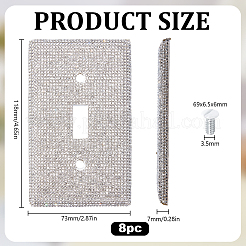 プラスチックラインストーンスイッチガードカバー  コンセントカバー  ネジ付き  長方形  クリスタル  118x73x7mm&nbsp;AJEW-WH0596-465A