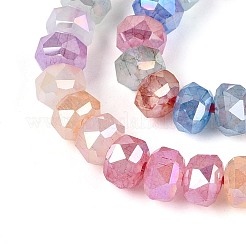 Anti-Tarnish Electroplate Glass Imitation Jade Beads Strands&nbsp;EGLA-T029-6mm-13M