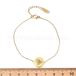 304 Stainless Steel Link Bracelets for Women&nbsp;BJEW-Z087-01G