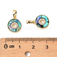 Brass Micro Pave Clear Cubic Zirconia Charms&nbsp;KK-G538-08G
