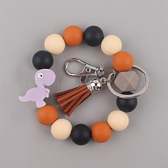 20Pcs 5 Colors Dinosaur Food Grade Eco-Friendly Silicone Beads&nbsp;SIL-DR0001-02