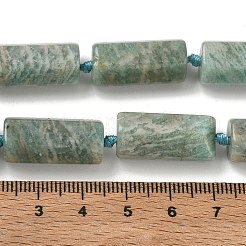天然石アマゾナイトビーズ連売り  多面カット  コラム  22~23x11~11.5x10~10.5mm  穴：1.2mm  約16個/連  16.02~16.10''（40.7~40.9センチメートル）&nbsp;GG-CBA086A-03A-04