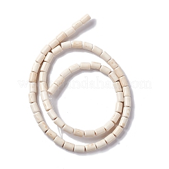 合成ターコイズビーズ連売り  染め  コラム  乳白色  6x4mm  穴：1mm  約64個/連  15.5インチ&nbsp;TURQ-G120-4x6mm-12