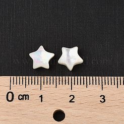 ナチュラルホワイトシェルビーズ  スター  乳白色  8x8x4~4.5mm  穴：0.8mm&nbsp;SHEL-R100-06A