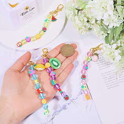 Fruit Polymer Clay & Acrylic & Alloy Enamel Locking Stitch Marker&nbsp;HJEW-CA00012
