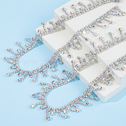 2Pcs Alloy Rhinestones Link Boot Strap Chains&nbsp;HJEW-HS00056