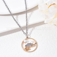 Chinese Style Alloy Pendant Necklaces&nbsp;NJEW-YW0001-01