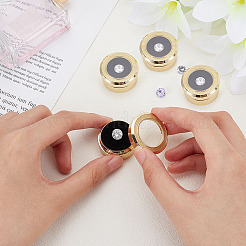 4Pcs Round Alloy Loose Diamond Storage Boxes&nbsp;CON-BC0008-09