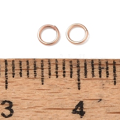 304ステンレススチールオープン丸カン  ラウンド  チェーンメイル織り用  ローズゴールド  3x0.4mm  26ゲージ  内径：2mm&nbsp;STAS-K285-02B-RG