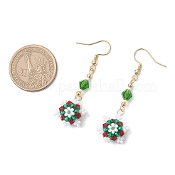 Glass Seed Beads Dnagle Earrings&nbsp;EJEW-MZ00501-04