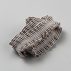スパンデックスリボン  タータン模様  洋服アクセサリー用  ココナッツブラウン  1インチ（25mm）&nbsp;OCOR-WH20001-75F