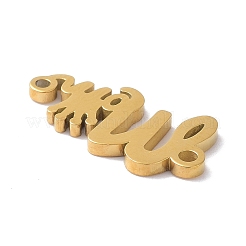 Mother's Day PVD Vacuum Plating 304 Stainless Steel  Beads&nbsp;LS-STAS-C035-01G