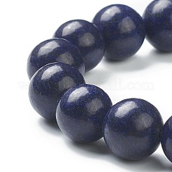 天然ラピスラズリビーズのストレッチブレスレット  染め  ラウンド  ビーズ：12~12.5mm  内径：2-1/8インチ（5.4cm）&nbsp;BJEW-A117-E-41