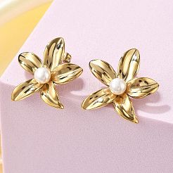 Ion Plating(IP) 304 Stainless Steel Stud Earrings&nbsp;EJEW-S246-05G