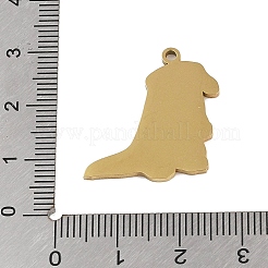 ステンレスペンダント201個  銀行ビーバーチャーム  ゴールドカラー  24.5x24x1.5mm  穴：1mm&nbsp;STAS-C095-38G