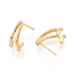 Brass Stud Earring Findings&nbsp;X1-KK-N263-28G