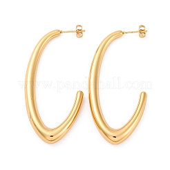 J-Shaped 304 Stainless Steel Stud Earrings&nbsp;LS-EJEW-A125-19G