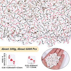 手作り樹脂クレイカボション  カードを再生  ミックスカラー  6~8x4~6.5x0.7~1.5mm  約6000個/袋&nbsp;FIND-SC0023-13