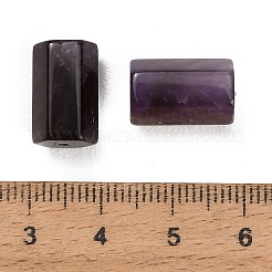 天然石アメジストビーズ  六角柱ビーズ  14.5x8x9mm  穴：1mm&nbsp;GG-CBAC435-02