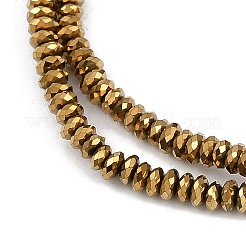 Electroplated Synthetic Non-magnetic Hematite Beads Strands&nbsp;G-H072-G01-01