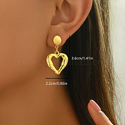 201 Stainless Steel Retro Dangle Stud Earrings&nbsp;AK7581-4