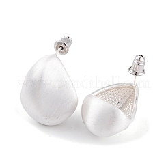 Drawbench Teardrop Brass Stud Earrings for Women&nbsp;EJEW-G391-08S