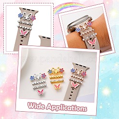 8Pcs Alloy Rhinestone Watch Band Rings&nbsp;FIND-CJ0005-40