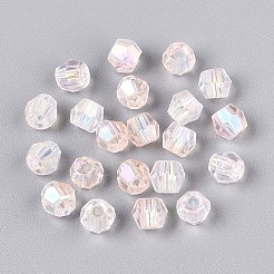 Transparent Spray Painted Glass Beads&nbsp;X1-EGLA-N018-4mm-08
