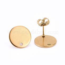 24Pcs 3 Size PVD Vacuum Plating 304 Stainless Steel Stud Earring Findings&nbsp;STAS-ZZ0001-06G