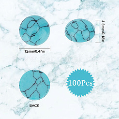 Dyed Synthetic Turquoise Cabochons&nbsp;TURQ-SC0001-05C
