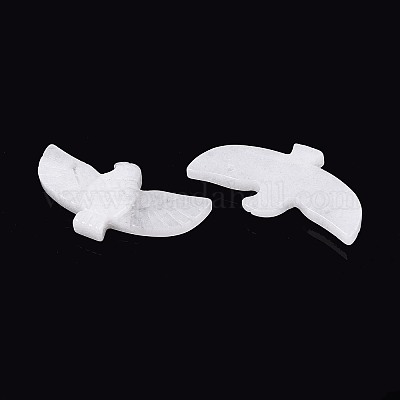 Eagle Shape Natural White Jade Gemstone Pendants&nbsp;G-P563-05E-1