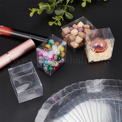 透明なプラスチックのギフト用の箱  長方形  透明  4x3x5cm&nbsp;CON-WH0086-045-1