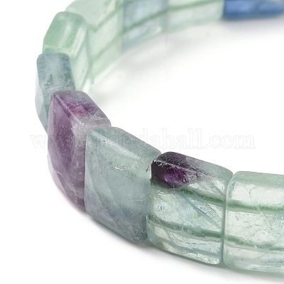 Natural Fluorite Gemstone Stretch Bracelets&nbsp;BJEW-F406-B06-1